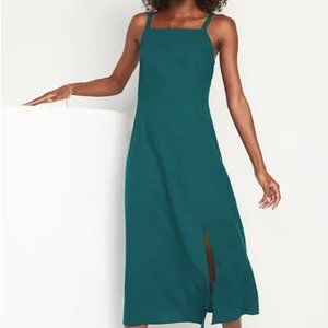 NWOT Teal Linen Maxi Dress